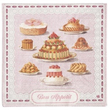 Eleganckie dekoracyjne serwetki papierowe Bon Appetit 33x33 cm