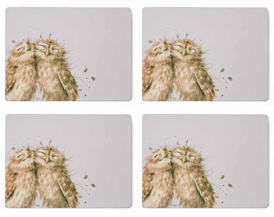 4 duże podkładki korkowe na stól Sówki z kolekcji Wrendale Owl Pimpernel
